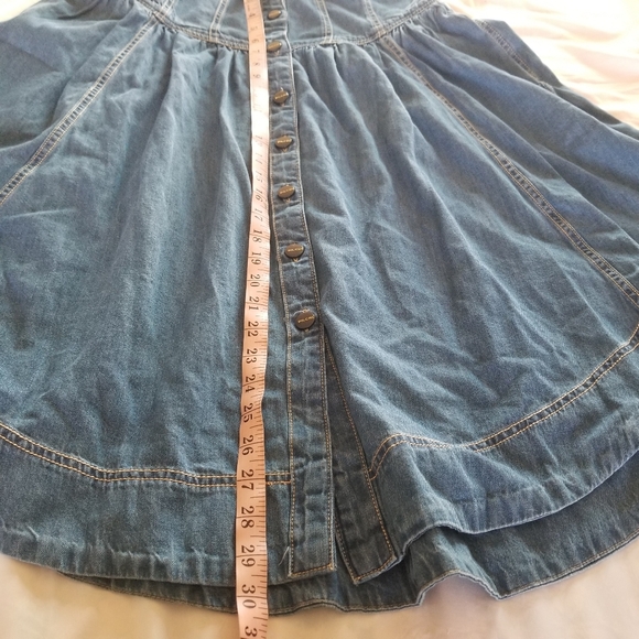 Anthropologie | Pilcro Pleated Basque-Waist Denim Skirt - Picture 9 of 9